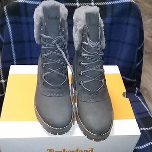 Timberland Women's Grey Fur-Lined Boots best offer